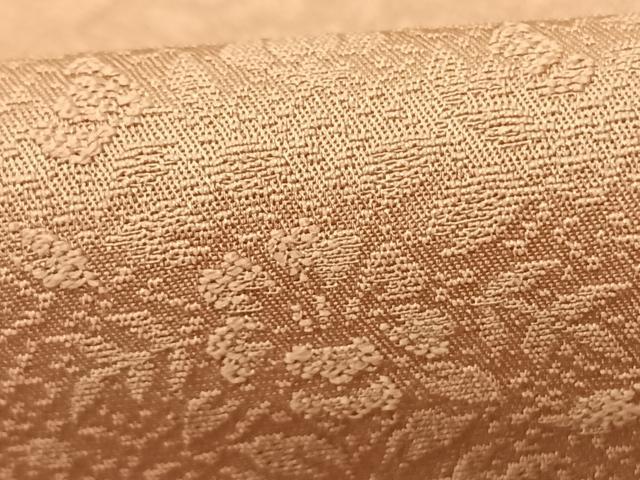 平和屋着物●上質な色無地 草花地紋 一斤染色 さが美扱い 正絹 逸品 AABF0208fy
