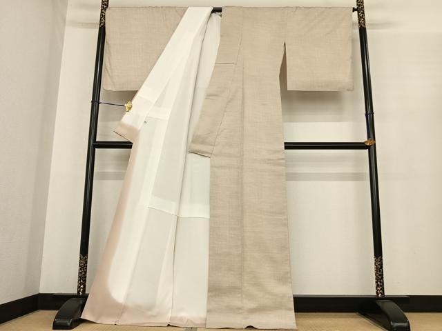 平和屋着物●上質な紬 霞文 正絹 逸品 AABF0222fy