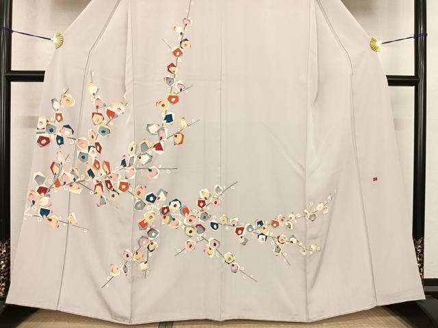 平和屋着物●本加賀友禅作家 金丸水明 訪問着 枝花文 正絹 逸品 AABF0225fy