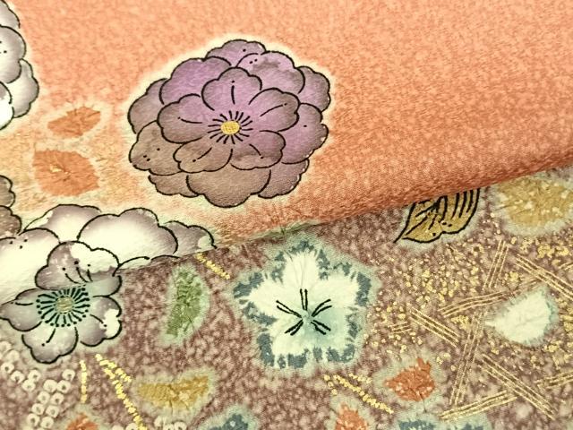 平和屋着物●豪華振袖 辻が花 絞り 暈し染め 金彩 正絹 逸品 AABF0240fy