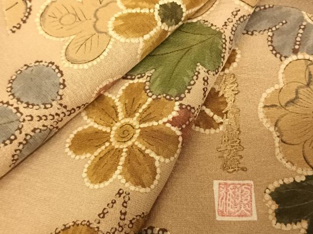 平和屋着物●佐久間照雄 訪問着 辻が花 暈し染め 正絹 逸品 AABF0265fy