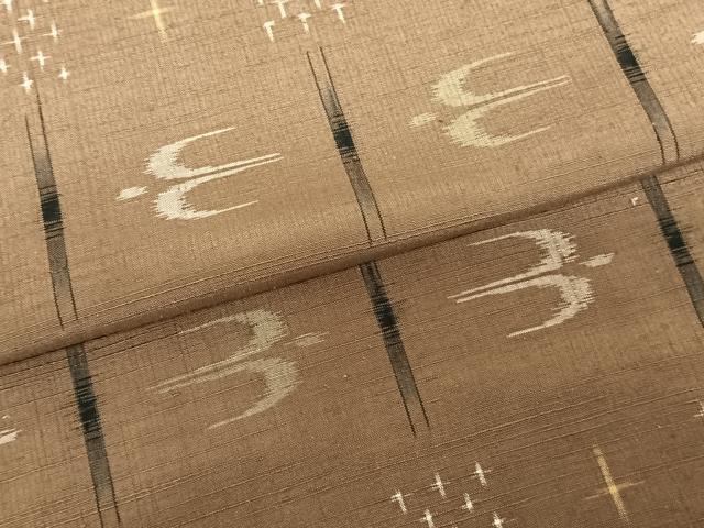 平和屋着物●上質な紬 琉球絣 正絹 逸品 AABF0281fy