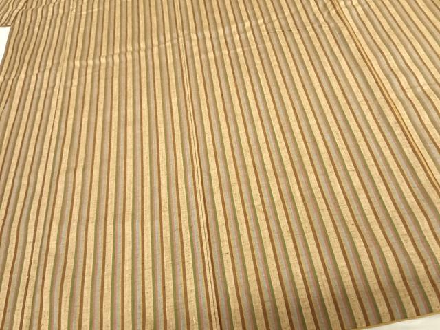 平和屋着物●上質な紬 縞 正絹 逸品 AABF0288fy