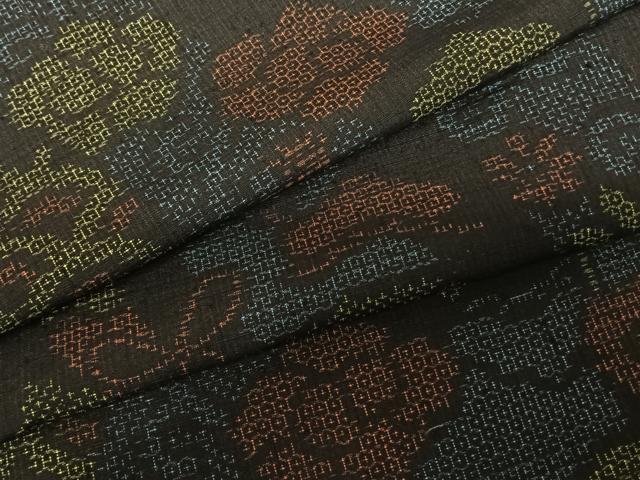平和屋着物●結城紬 80亀甲 松竹梅 正絹 逸品 AABF0293fy