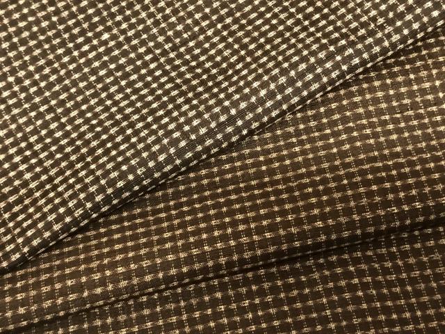 平和屋着物●男性 紬 アンサンブル 格子 正絹 逸品 AABF0312fy