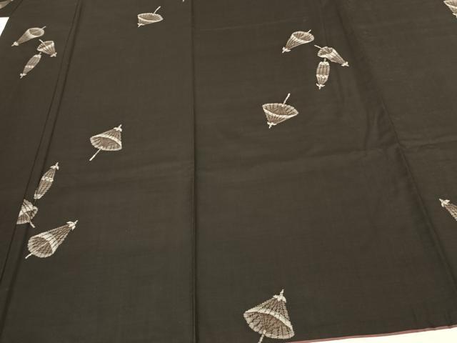 平和屋着物●本場大島紬 カタス7マルキ 総絣 地空き 番傘 正絹 逸品 AABF0323fy