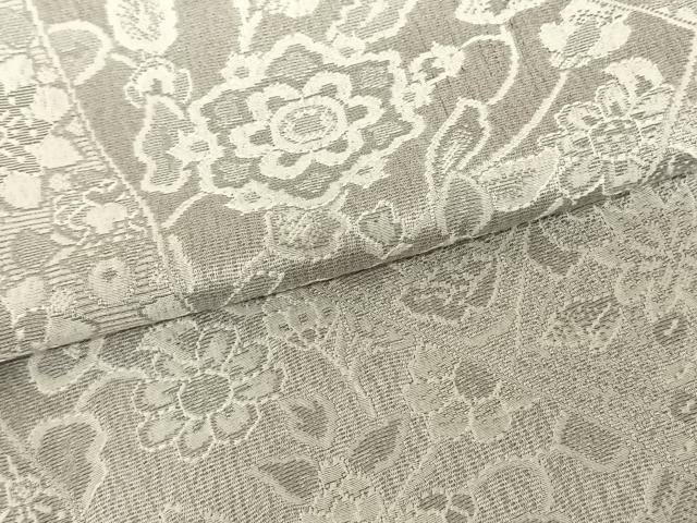 平和屋着物●天目織 お召 切嵌花文 正絹 逸品 AABF0334fy