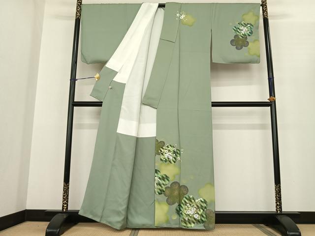 平和屋着物●訪問着 舞花文 金彩 正絹 逸品 未使用 AABF0337fy