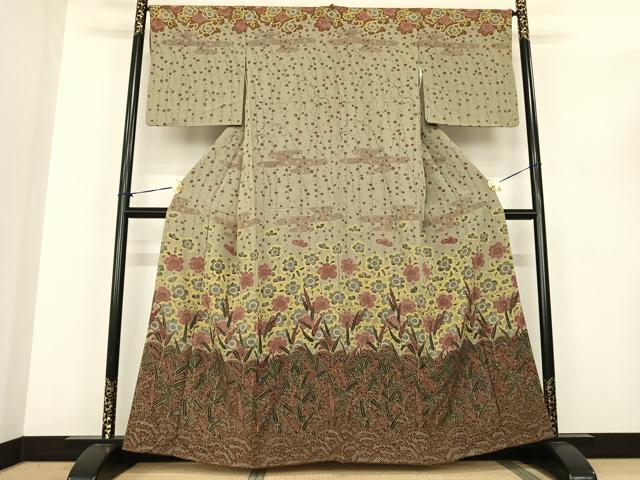 平和屋着物●訪問着　辻が花　ますいわ屋扱い　正絹　逸品　AABF0347fy 平和屋着物○訪問着 辻が花 ますいわ屋扱い 正絹 逸品 AABF0347fy