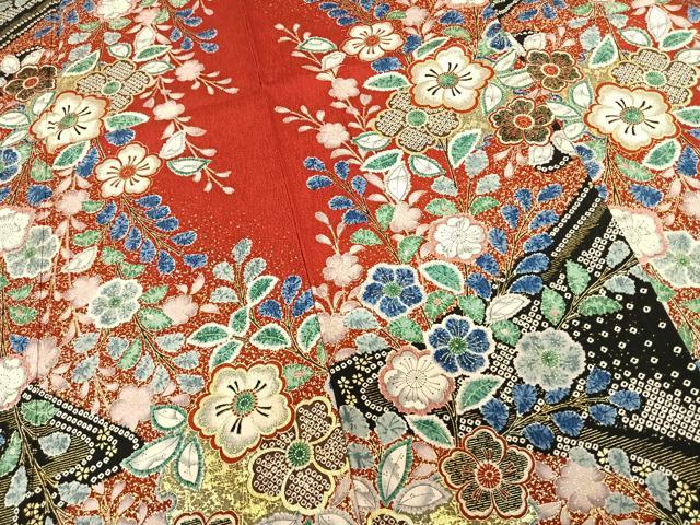 平和屋着物●豪華振袖 辻が花 金彩 正絹 逸品 AABF0376fy