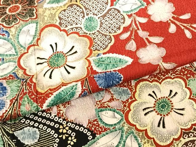 平和屋着物●豪華振袖 辻が花 金彩 正絹 逸品 AABF0376fy