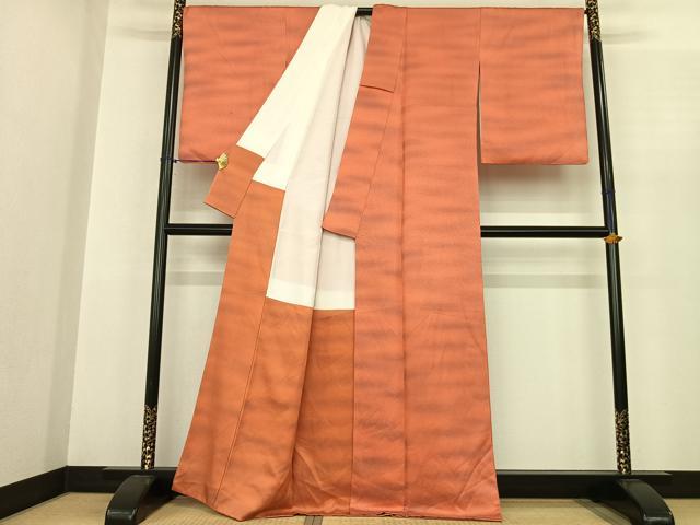 平和屋着物●上質な小紋 霞文 正絹 逸品 AABF0389fy