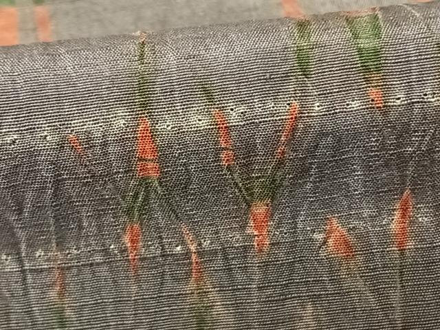 平和屋着物●伝統工芸士 七代目 吉澤与市 紬 総絞り 横段文 正絹 逸品 AABF0393fy