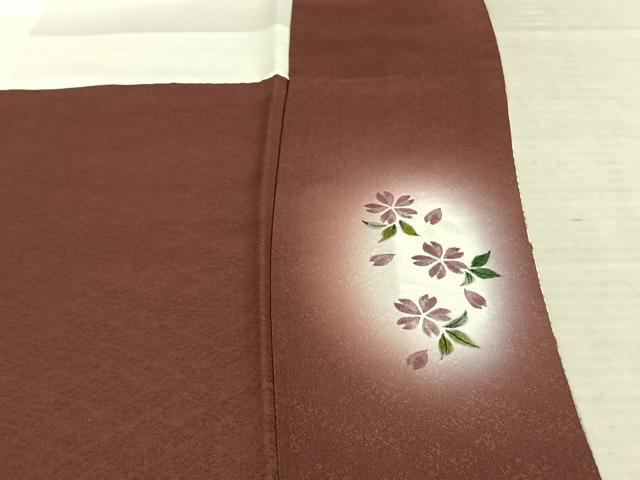 平和屋着物●訪問着 手描き 舞花文 暈し染め 金彩 さが美扱い 正絹 逸品 未使用 AABF0411fy