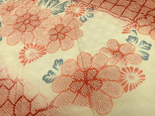 平和屋着物●豪華振袖 総絞り 舞花文 正絹 逸品 AABF0417fy