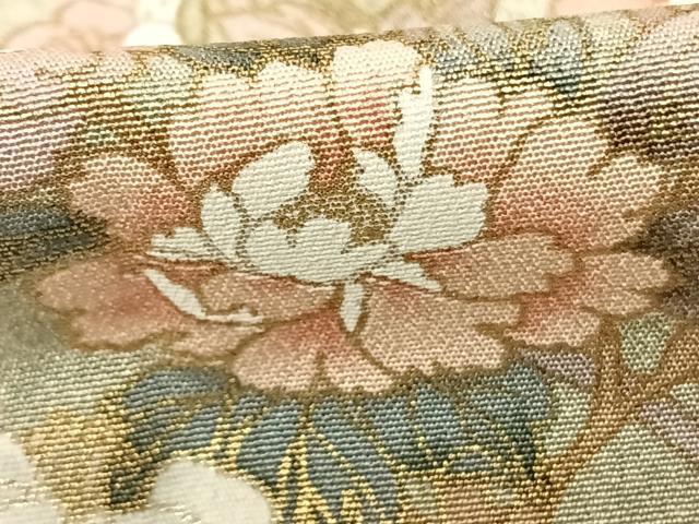 平和屋着物●訪問着 風景地紙花文 暈し染め 金彩 正絹 逸品 AABF0423fy