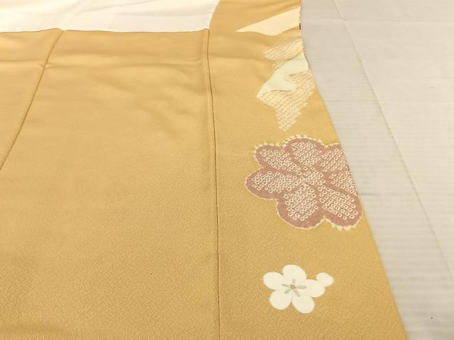 平和屋着物●訪問着 駒刺繍 熨斗花文 金彩 正絹 逸品 未使用 AABF0424fy