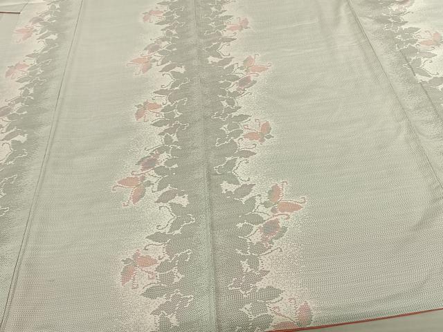 平和屋着物●本場大島紬 白大島 舞蝶間道 やまと誂製 正絹 逸品 AABF0474fy