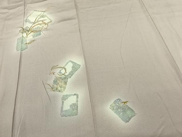 平和屋着物●訪問着 竹屋町刺繍 兎 色紙重ね文 暈し染め 金彩 金銀糸 正絹 逸品 AABF0485fy