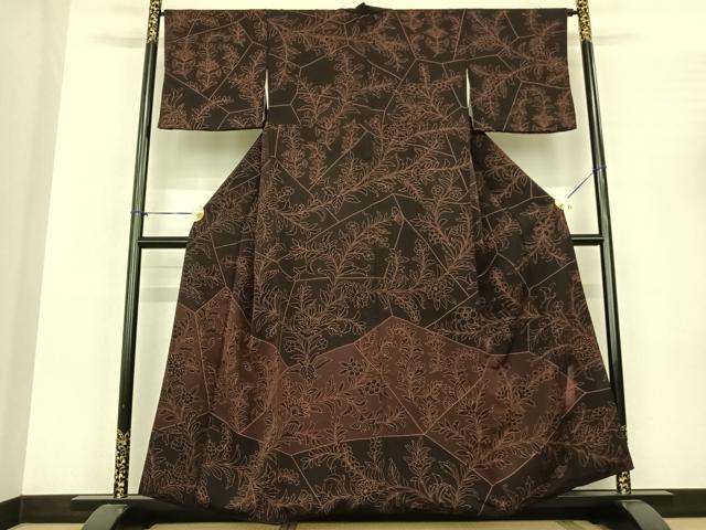 平和屋着物●訪問着 刺繍 切嵌花文 正絹 逸品 AABF0493fy