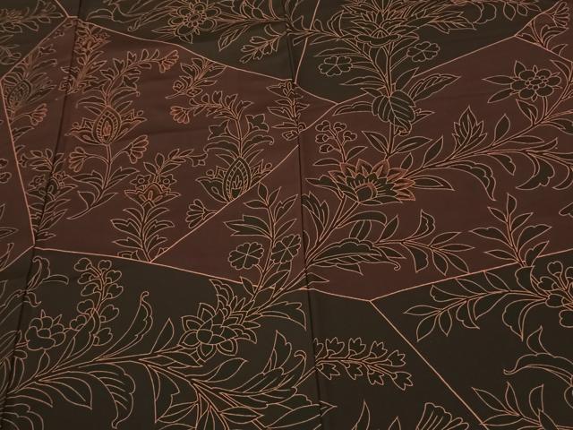平和屋着物●訪問着 刺繍 切嵌花文 正絹 逸品 AABF0493fy