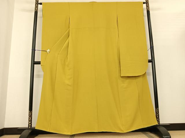 平和屋着物●豪華振袖 黄金色 正絹 逸品 AABF0496fy