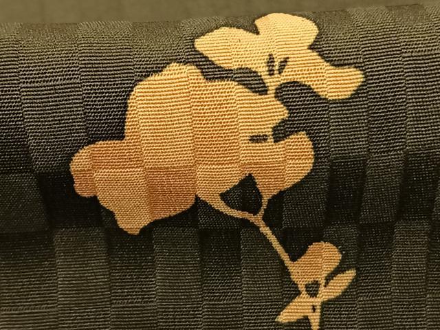 平和屋着物●上質な小紋 草花文 正絹 逸品 AABF0500fy