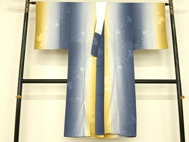平和屋着物●長襦袢 袷 舞桜地紋 正絹 逸品 未使用 AABF0513fy