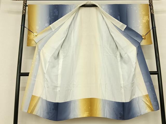 平和屋着物●長襦袢 袷 舞桜地紋 正絹 逸品 未使用 AABF0513fy