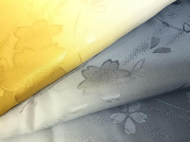 平和屋着物●長襦袢 袷 舞桜地紋 正絹 逸品 未使用 AABF0513fy
