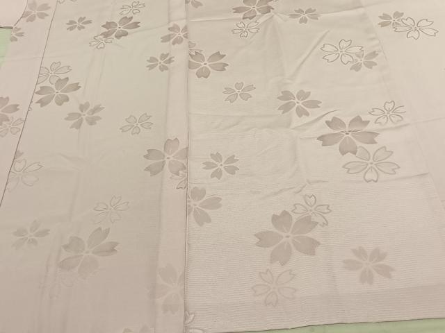 平和屋着物●振袖用長襦袢 無双仕立て 舞花地紋 鴇鼠色 やまと誂製 半衿刺繍 正絹 逸品 AABF0523fy
