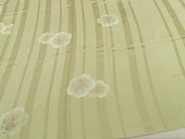 平和屋着物●長襦袢 無双仕立て 清粋染 舞花文 正絹 逸品 AABF0524fy