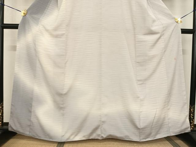 平和屋着物●本塩沢 やまだ織 訪問着 染色作家 桐村博 横縞 暈し染め 正絹 逸品 AABF0526fy
