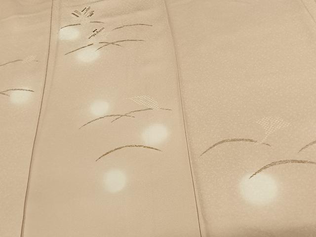 平和屋着物●訪問着 刺繍 舞花芝文 蛍暈し 金糸 金銀彩 正絹 逸品 AABF0532fy