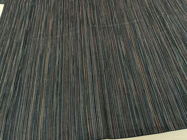 平和屋着物●本場結城紬 重要無形文化財 縞 証紙付き 正絹 逸品 AABF0533fy