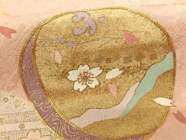 平和屋着物●豪華振袖 駒刺繍 花丸文 金銀彩 正絹 逸品 AABF0542fy
