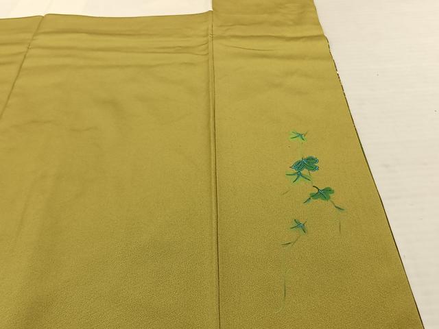平和屋着物●豪華振袖 刺繍 手描き 熨斗花文 暈し染め 金糸 金彩 正絹 逸品 AABF0562fy