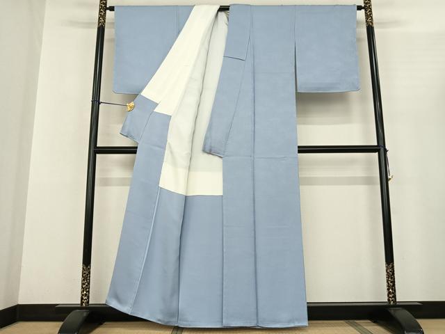 平和屋着物●上質な色無地 散らし地紋 淡藤色 正絹 逸品 未使用 AABF0573fy