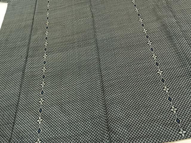 平和屋着物●本場大島紬 割り込み絣 正絹 逸品 AABF0578fy
