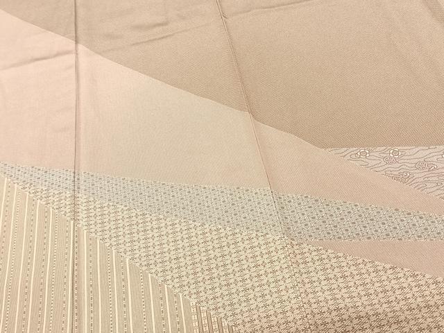 平和屋着物●江戸小紋 訪問着 作家物 切嵌花文 正絹 逸品 AABF0584fy