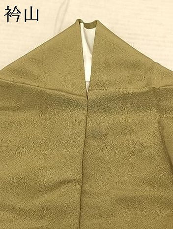 平和屋着物●上質な色無地 青朽葉色 ロング丈 正絹 逸品 AABF0588fy