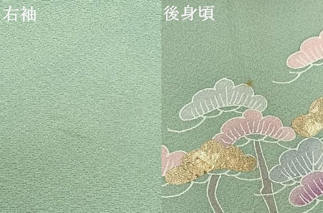 平和屋着物●訪問着 友禅 松 暈し染め 金彩 正絹 逸品 AABF0605fy