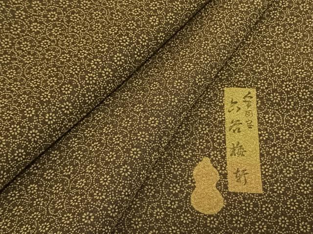 平和屋着物●人間国宝 初代 六谷梅軒(六谷紀久男)錐彫り 重要無形文化 財伊勢型紙 江戸小紋 花唐草文 正絹 逸品 AABF0613fy
