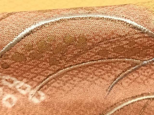 平和屋着物●十日町 名門 滝泰謹製 訪問着 絞り 刺繍 道長芝文 金銀彩 正絹 逸品 AABF0618fy