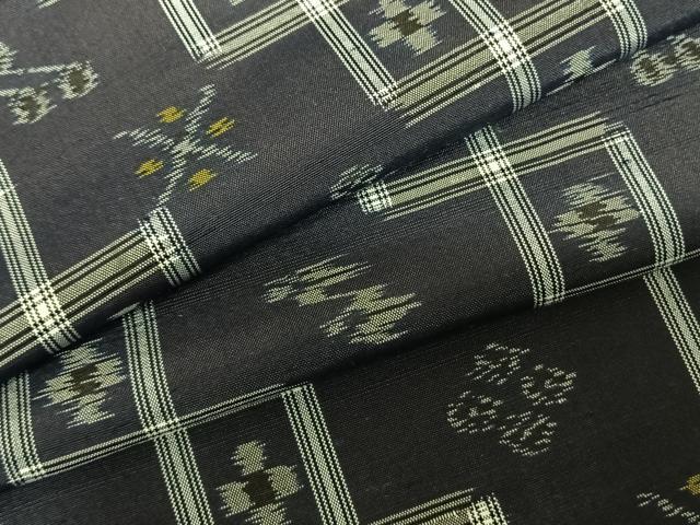 平和屋着物●本場琉球絣 紬 正絹 逸品 AABF0622fy