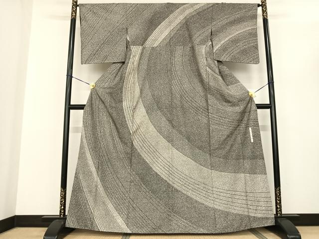 平和屋着物●二代目 川村久太郎 訪問着 流線文 正絹 逸品 AABF0632fy