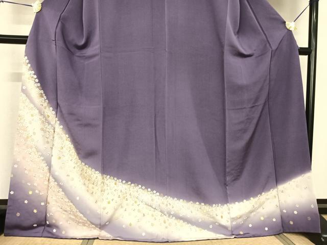 平和屋着物●訪問着 刺繍 舞花文 暈し染め 金糸 やまと誂製 正絹 逸品 AABF0636fy