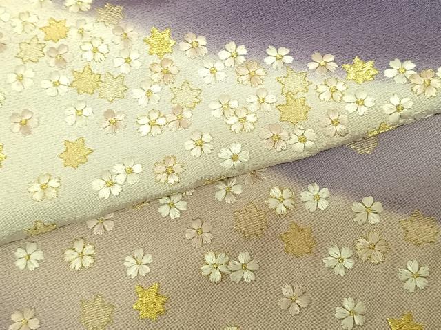 平和屋着物●訪問着 刺繍 舞花文 暈し染め 金糸 やまと誂製 正絹 逸品 AABF0636fy
