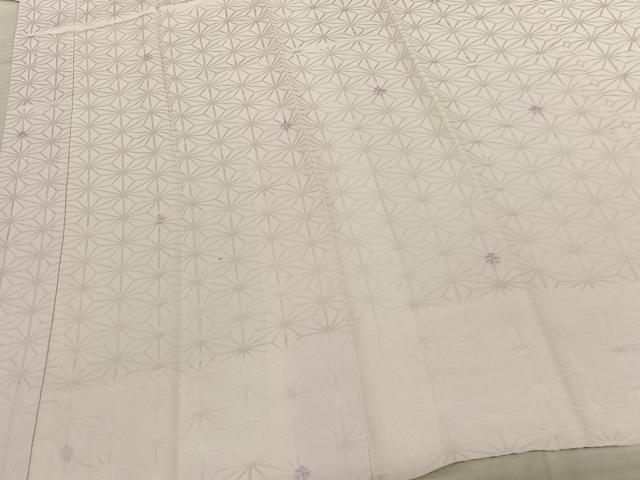 平和屋着物●長襦袢 袷 絞り 麻の葉文様 正絹 逸品 AABF0637fy