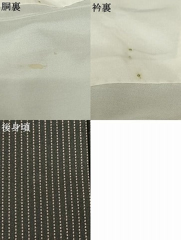 平和屋着物●上質な小紋 お召地 総刺繍 雪輪文 金銀糸 金彩 正絹 逸品 AABF0639fy